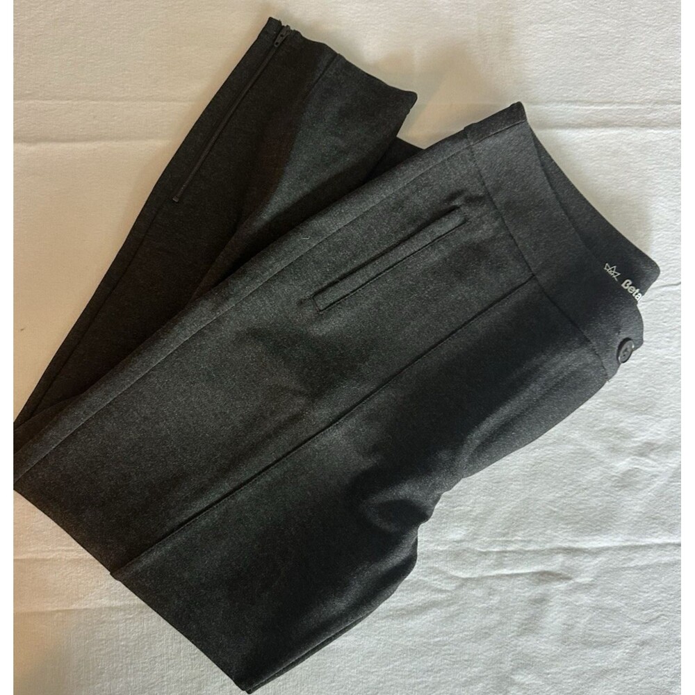 Betabrand Charcoal Gray Ankle Zip Pants Trousers Large Petite